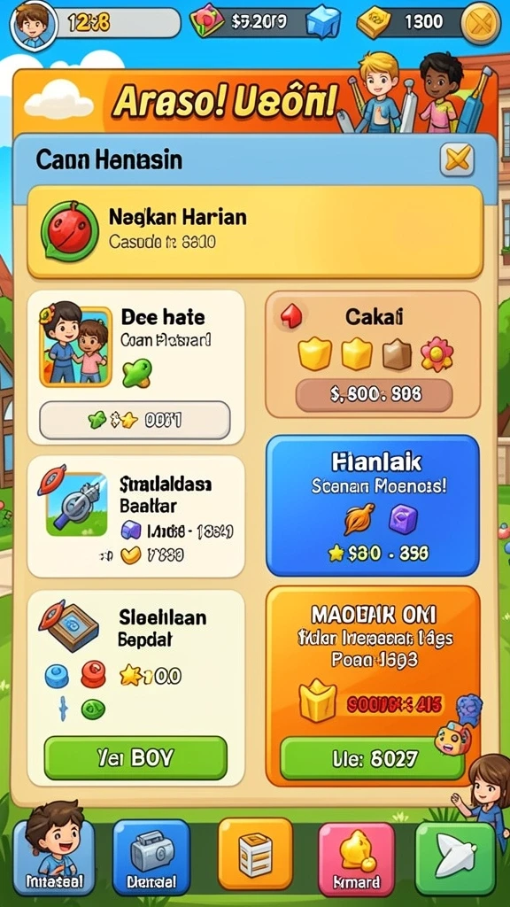 Fitur interaktif yang memperkaya pengalaman bermain.