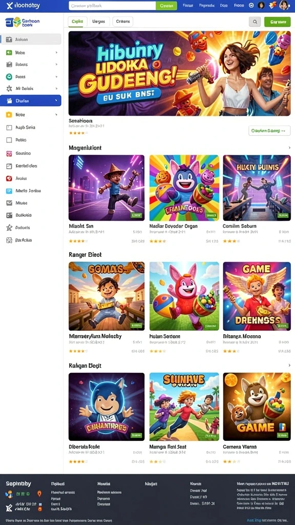 Menampilkan berbagai senjata yang tersedia di game.