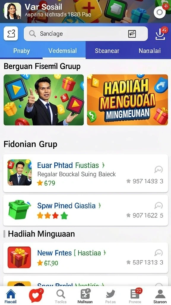 Tampilan karakter yang menarik dan penuh warna.