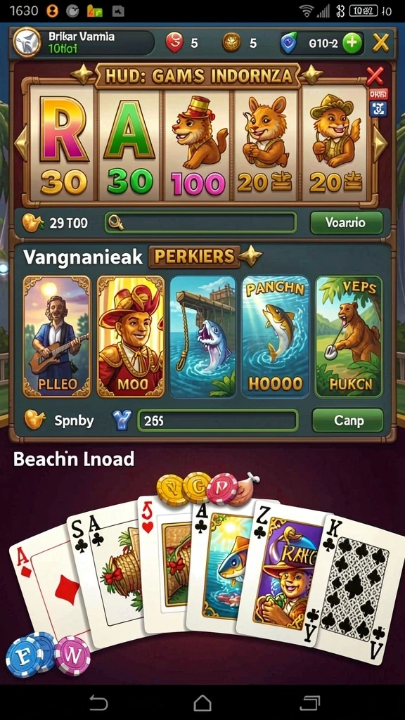 Screenshot menunjukkan variasi tema slot yang tersedia.