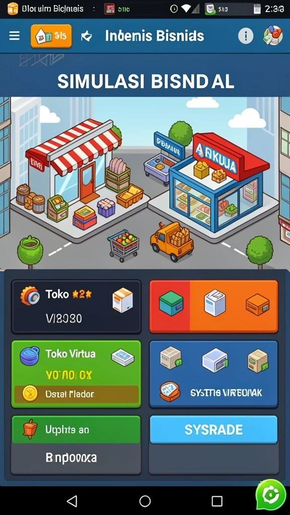 Tampilan awal game yang menarik dan interaktif.