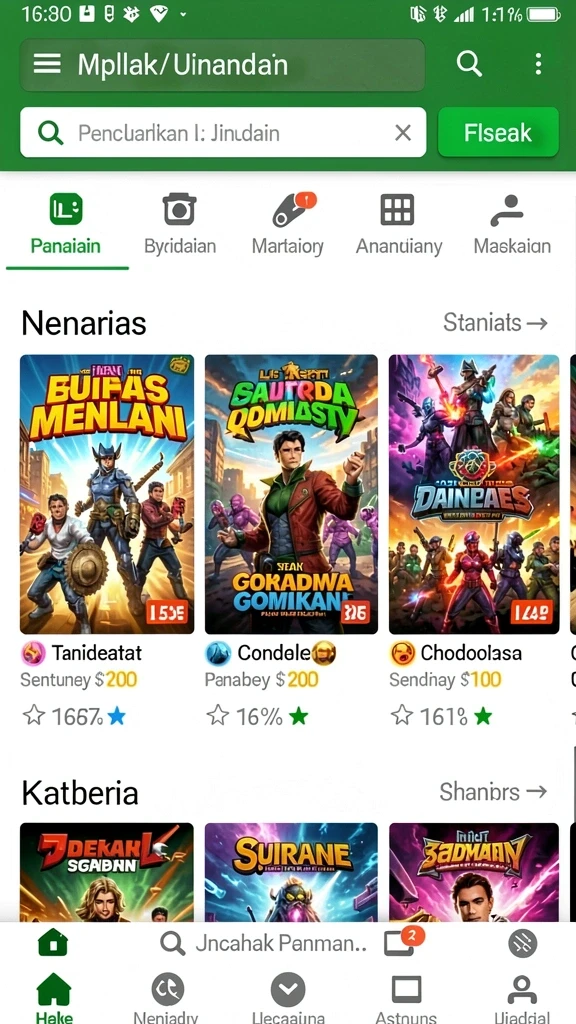 Tampilan awal aplikasi TOTO777 yang menarik.