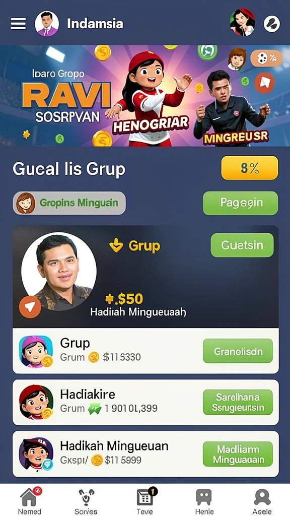 Tampilan utama ULAR288 dengan karakter yang menarik.
