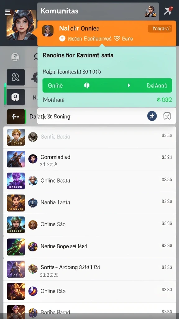 Screenshot menggambarkan fitur upgrade karakter yang unik.
